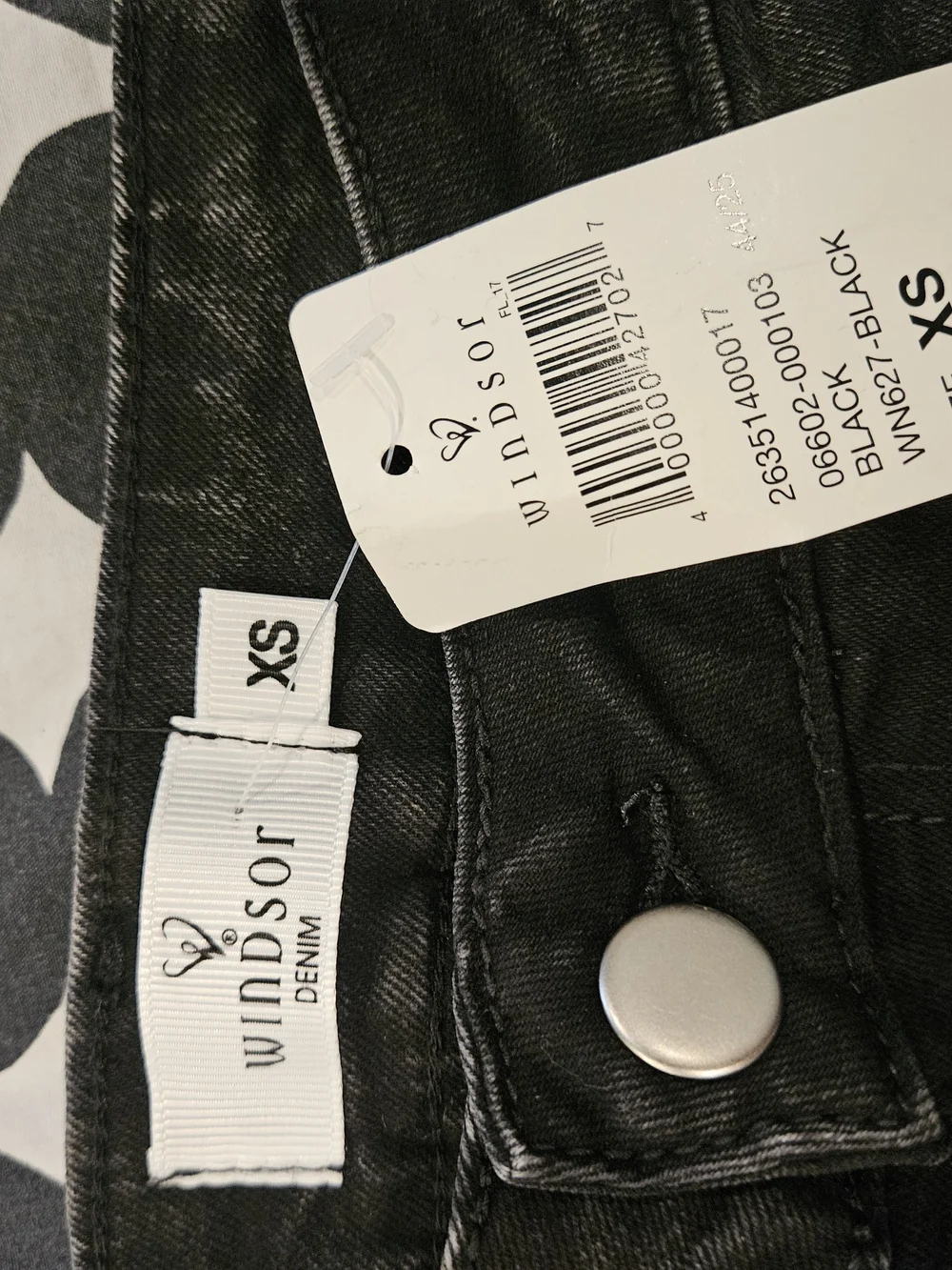 Black Lace-Up Side Panel Jeans